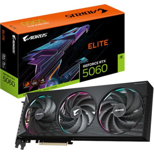 Gigabyte GeForce RTX 5060 8GB GDDR7 Aorus Elite Κάρτα Γραφικών
