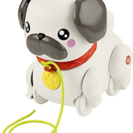 Fisher Price Συρόμενο Παιχνίδι Σκυλάκι Pug με Ήχους για 12+ Μηνών