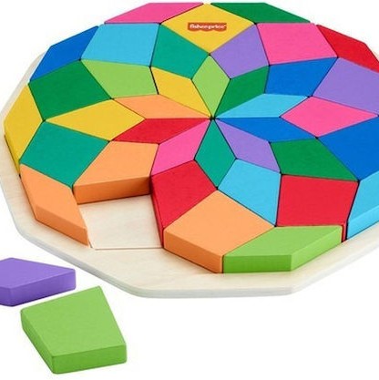 Ξύλινο Παιδικό Puzzle Μαντάλα για 3+ Ετών 41pcs Fisher Price