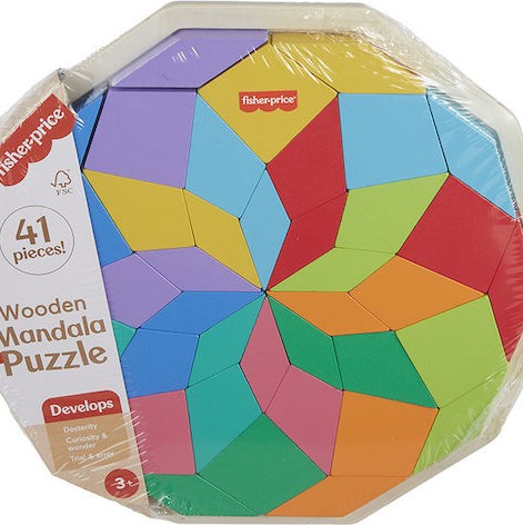 Ξύλινο Παιδικό Puzzle Μαντάλα για 3+ Ετών 41pcs Fisher Price