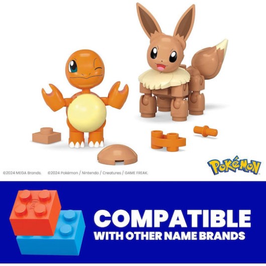 Mega Bloks Παιχνίδι Μινιατούρα Pokemon Charmander & Eevee για 6+ Ετών
