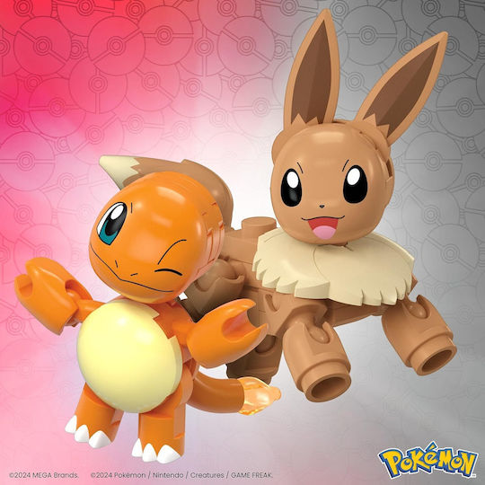 Mega Bloks Παιχνίδι Μινιατούρα Pokemon Charmander & Eevee για 6+ Ετών