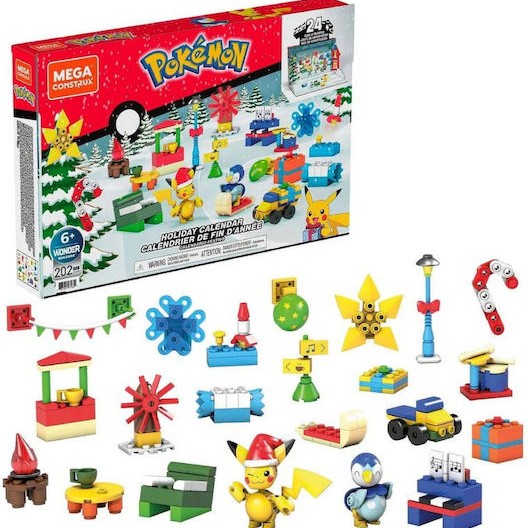 Mega Bloks Τουβλάκια Pokémon Holiday Calendar για 6+ Ετών 202τμχ