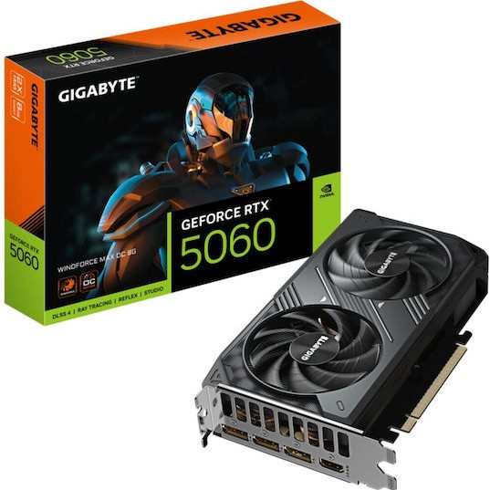 Gigabyte GeForce RTX 5060 8GB GDDR7 Windforce Max OC Κάρτα Γραφικών