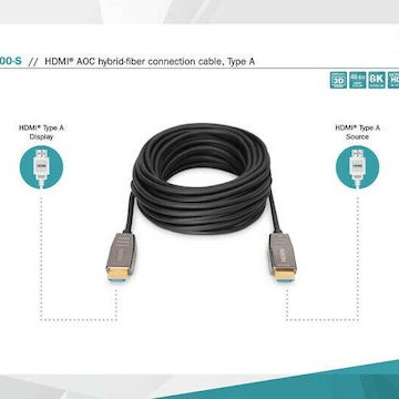 Digitus HDMI 2.1 Cable HDMI male - HDMI male 10m Μαύρο