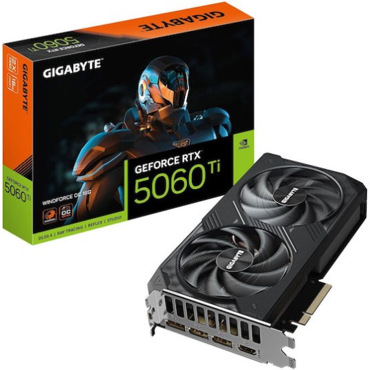 Gigabyte GeForce RTX 5060 Ti 16GB GDDR7 Windforce OC Κάρτα Γραφικών