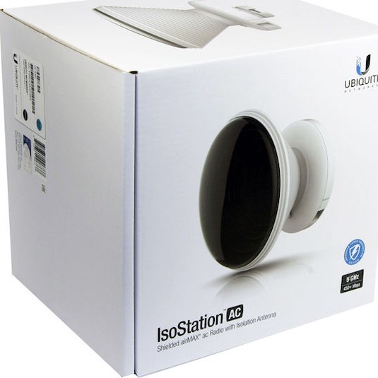 Ubiquiti IsoStation AC Εξωτερική Κεραία WiFi Παραβολική 14dBi με σύνδεση Ethernet