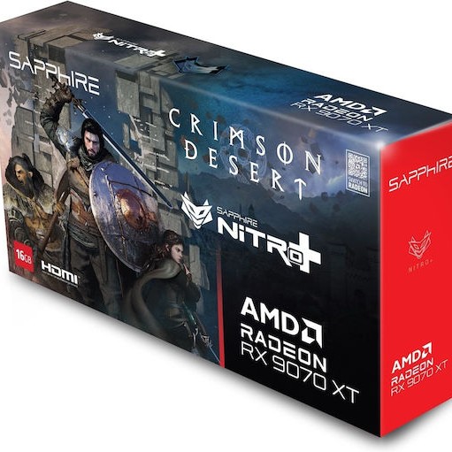 Sapphire Radeon RX 9070 XT 16GB GDDR6 NITRO+ OC Crimson Desert Edition Κάρτα Γραφικών