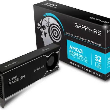 Sapphire 32GB GDDR6 Radeon AI PRO Κάρτα Γραφικών