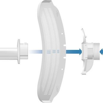 Ubiquiti Litebeam M5 Εξωτερική Κεραία WiFi Παραβολική 23dBi με σύνδεση Ethernet