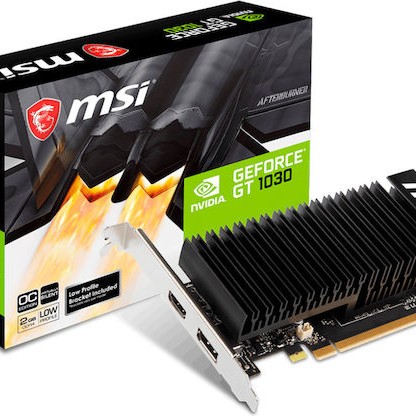 MSI GeForce GT 1030 2GB GDDR4 2GHDA LP OC Κάρτα Γραφικών