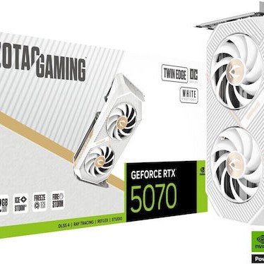 Zotac GeForce RTX 5070 12GB GDDR7 Twin Edge OC White Edition Κάρτα Γραφικών