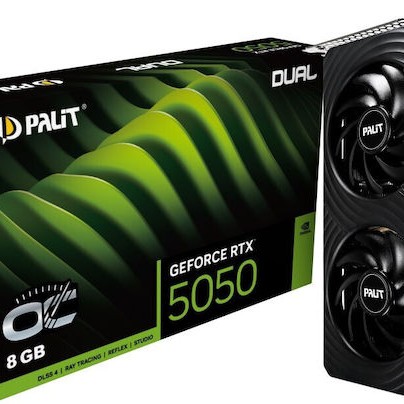 Pal GeForce RTX 5050 8GB GDDR6 Dual OC Κάρτα Γραφικών