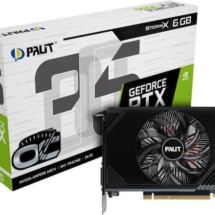 Pal GeForce RTX 3050 6GB GDDR6 StormX OC Κάρτα Γραφικών