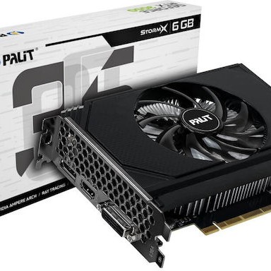 Palit GeForce RTX 3050 6GB GDDR6 StormX Κάρτα Γραφικών
