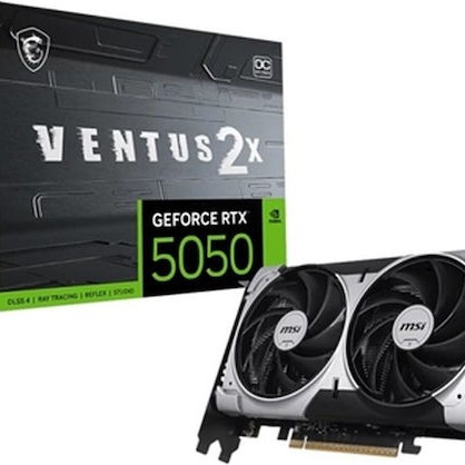 MSI GeForce RTX 5050 8GB GDDR6 Ventus 2X OC Κάρτα Γραφικών