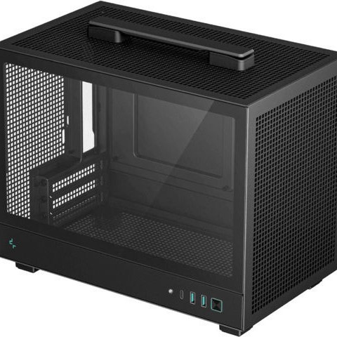 Deepcool CH160 Mini Tower Κουτί Υπολογιστή με Πλαϊνό Παράθυρο Μαύρο