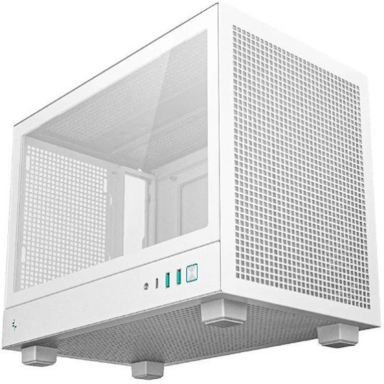 Deepcool CH160 v2 Mini Tower Κουτί Υπολογιστή με Πλαϊνό Παράθυρο Λευκό