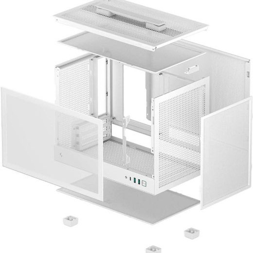 Deepcool CH160 v2 Mini Tower Κουτί Υπολογιστή με Πλαϊνό Παράθυρο Λευκό