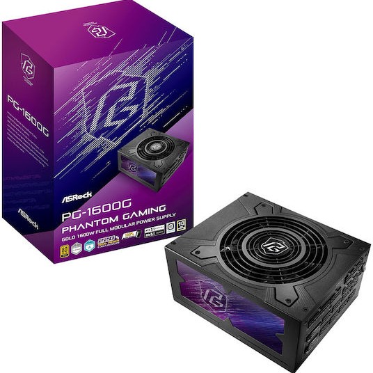 ASRock Phantom Gaming PG-1600G 1600W Μαύρο Τροφοδοτικό Υπολογιστή Full Modular 80 Plus Gold