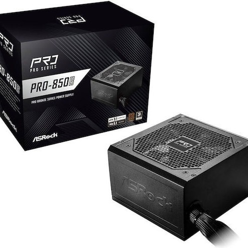ASRock Pro-850B 850W Μαύρο Τροφοδοτικό Υπολογιστή Full Wired 80 Plus Bronze