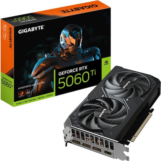 Gigabyte GeForce RTX 5060 Ti 8GB GDDR7 Windforce Max OC Κάρτα Γραφικών