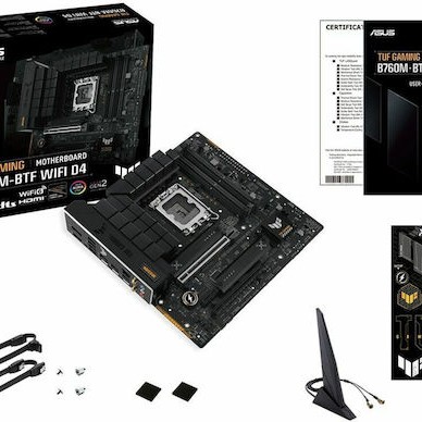 Asus TUF GAMING B760M-BTF WIFI D4 Motherboard Micro ATX με Intel 1700 Socket 90MB1E50-M0EAY0
