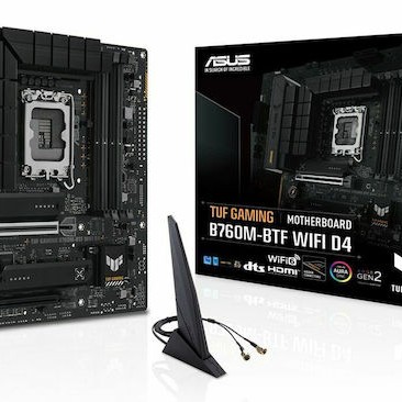 Asus TUF GAMING B760M-BTF WIFI D4 Motherboard Micro ATX με Intel 1700 Socket 90MB1E50-M0EAY0
