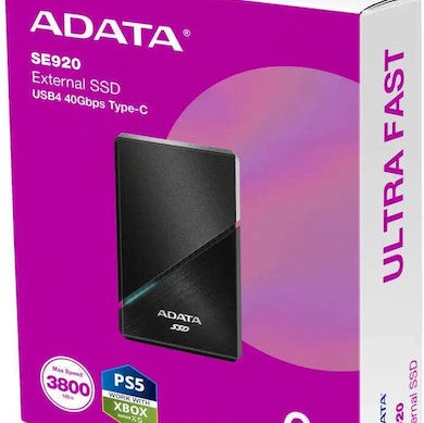 Adata Elite SE920 USB-C Εξωτερικός SSD 2TB Μαύρο