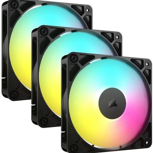 Corsair RS120 Case Fan με ARGB Φωτισμό και Σύνδεση 4-Pin PWM 3τμχ