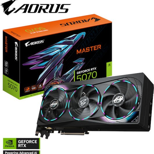 Gigabyte GeForce RTX 5070 12GB GDDR7 Aorus Master Κάρτα Γραφικών