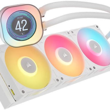 Corsair ICUE Link Titan RX Υδρόψυξη Επεξεργαστή Τριπλού Ανεμιστήρα 120mm για Socket AM4/AM5/1700 με RGB Φωτισμό Λευκή