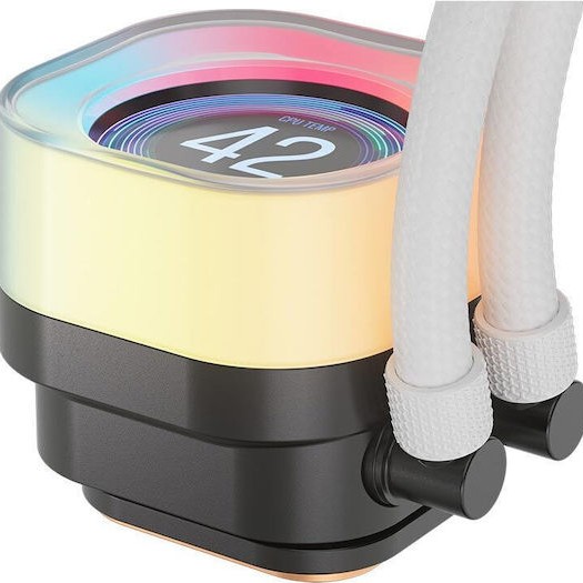 Corsair ICUE Link Titan RX Υδρόψυξη Επεξεργαστή Τριπλού Ανεμιστήρα 120mm για Socket AM4/AM5/1700 με RGB Φωτισμό Λευκή