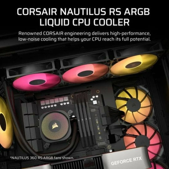 Corsair Nautilus 240 RS Υδρόψυξη Επεξεργαστή Διπλού Ανεμιστήρα 120mm για Socket AM4/AM5/1700 με ARGB Φωτισμό