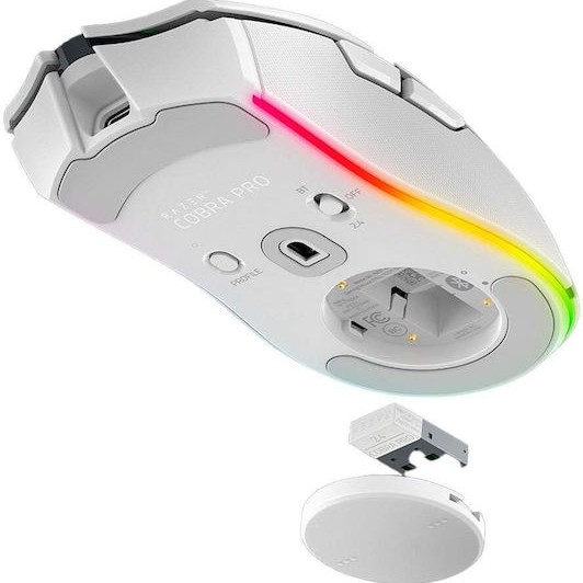 Razer Cobra Pro Ασύρματο RGB Gaming Ποντίκι 30000 DPI Λευκό