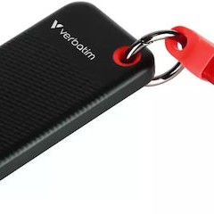 Verbatim Pocket USB 3.2 / USB-C Εξωτερικός SSD 2TB M.2 Black/Red