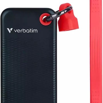 Verbatim Pocket USB 3.2 / USB-C Εξωτερικός SSD 2TB M.2 Black/Red