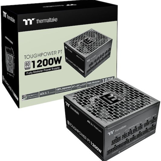 Thermaltake Toughpower PT 1200W Μαύρο Τροφοδοτικό Υπολογιστή Full Modular 80 Plus Platinum