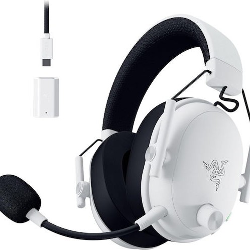 Razer BlackShark V3 Ασύρματο Over Ear Gaming Headset με σύνδεση Bluetooth / USB Λευκό