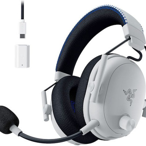 Razer BlackShark V3 Pro for PlayStation Ασύρματο Over Ear Gaming Headset με σύνδεση Bluetooth / USB / 3.5mm Λευκό