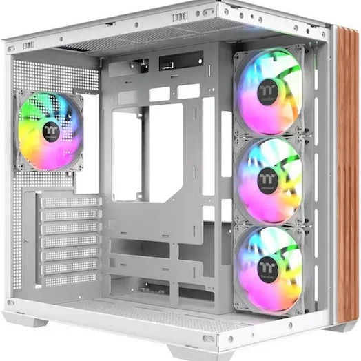 Thermaltake View 380 WS ARGB Gaming Midi Tower Κουτί Υπολογιστή με Πλαϊνό Παράθυρο Snow White