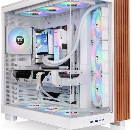 Thermaltake View 380 XL WS ARGB Gaming Midi Tower Κουτί Υπολογιστή με Πλαϊνό Παράθυρο Snow