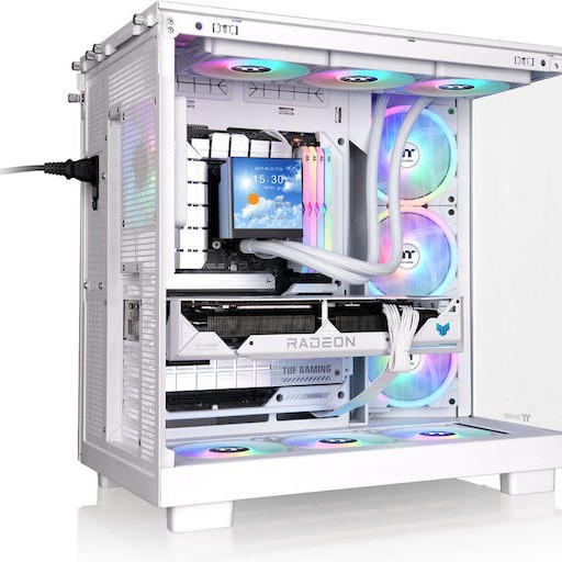 Thermaltake View 380 XL WS ARGB Gaming Midi Tower Κουτί Υπολογιστή με Πλαϊνό Παράθυρο Snow