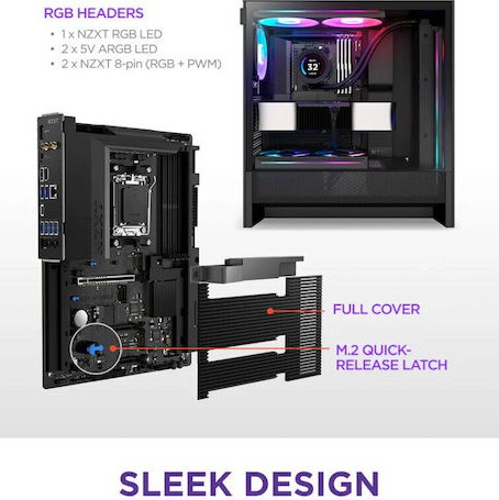 NZXT N7 B850 Wi-Fi Motherboard ATX με AMD AM5 Socket N7-B85XT-B1