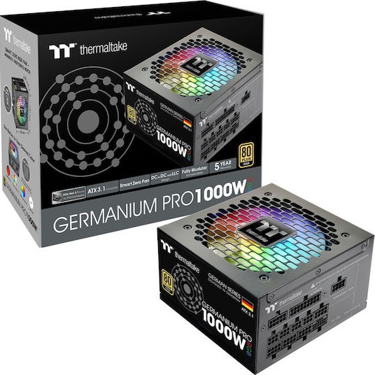 Thermaltake Germanium Pro RGB 1000W Μαύρο Τροφοδοτικό Υπολογιστή Full Modular 80 Plus Gold