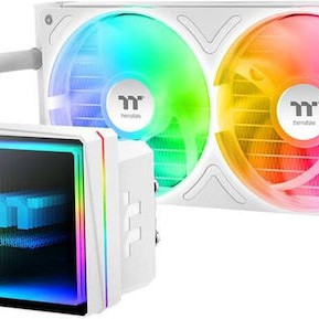 Thermaltake TH240 V3 ARGB Sync AIO (v3) Υδρόψυξη Επεξεργαστή Διπλού Ανεμιστήρα 120mm για Socket AM4/AM5/1700/1200/115x Λευκή