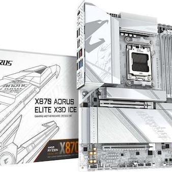 Gigabyte X870 Aorus Elite X3D Ice Motherboard ATX με AMD AM5 Socket