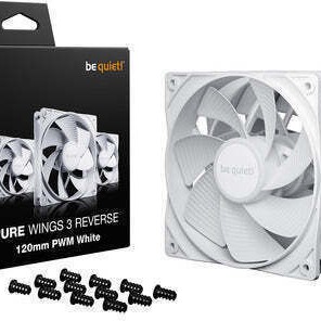 Be Quiet Pure Wings 3 Case Fan 120mm με Λευκό Φωτισμό και Σύνδεση 4-Pin PWM 3τμχ Λευκό