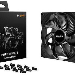 Be Quiet Pure Wings 3 Case Fan 140mm με Σύνδεση 4-Pin PWM 3τμχ