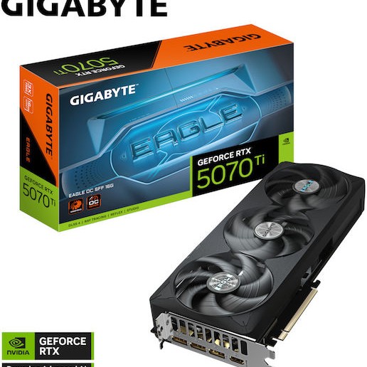 Gigabyte GeForce RTX 5070 Ti 16GB GDDR7 Eagle OC SFF Κάρτα Γραφικών